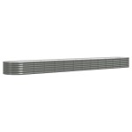 vidaXL Strat înălțat grădină gri 512x80x36cm oțel galvanizat