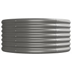 vidaXL Strat înălțat grădină gri 512x80x36cm oțel galvanizat