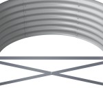 vidaXL Strat înălțat grădină gri 512x80x36cm oțel galvanizat