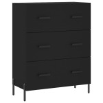 vidaXL Dulap înalt, negru, 69,5x34x180 cm, lemn compozit