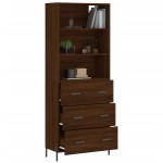vidaXL Dulap înalt, stejar maro, 69,5x34x180 cm, lemn compozit