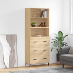 vidaXL Dulap înalt, stejar sonoma, 69,5x34x180 cm, lemn compozit vidaXL Dulap înalt, stejar sonoma, 69,5x34x180 cm, lemn compozit