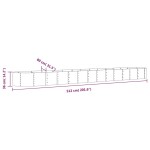 vidaXL Strat înălțat grădină 512x80x36 cm oțel vopsit electrostatic