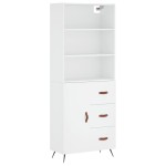 vidaXL Dulap înalt, alb, 69,5x34x180 cm, lemn compozit
