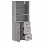 vidaXL Dulap înalt, gri sonoma, 69,5x34x180 cm, lemn compozit