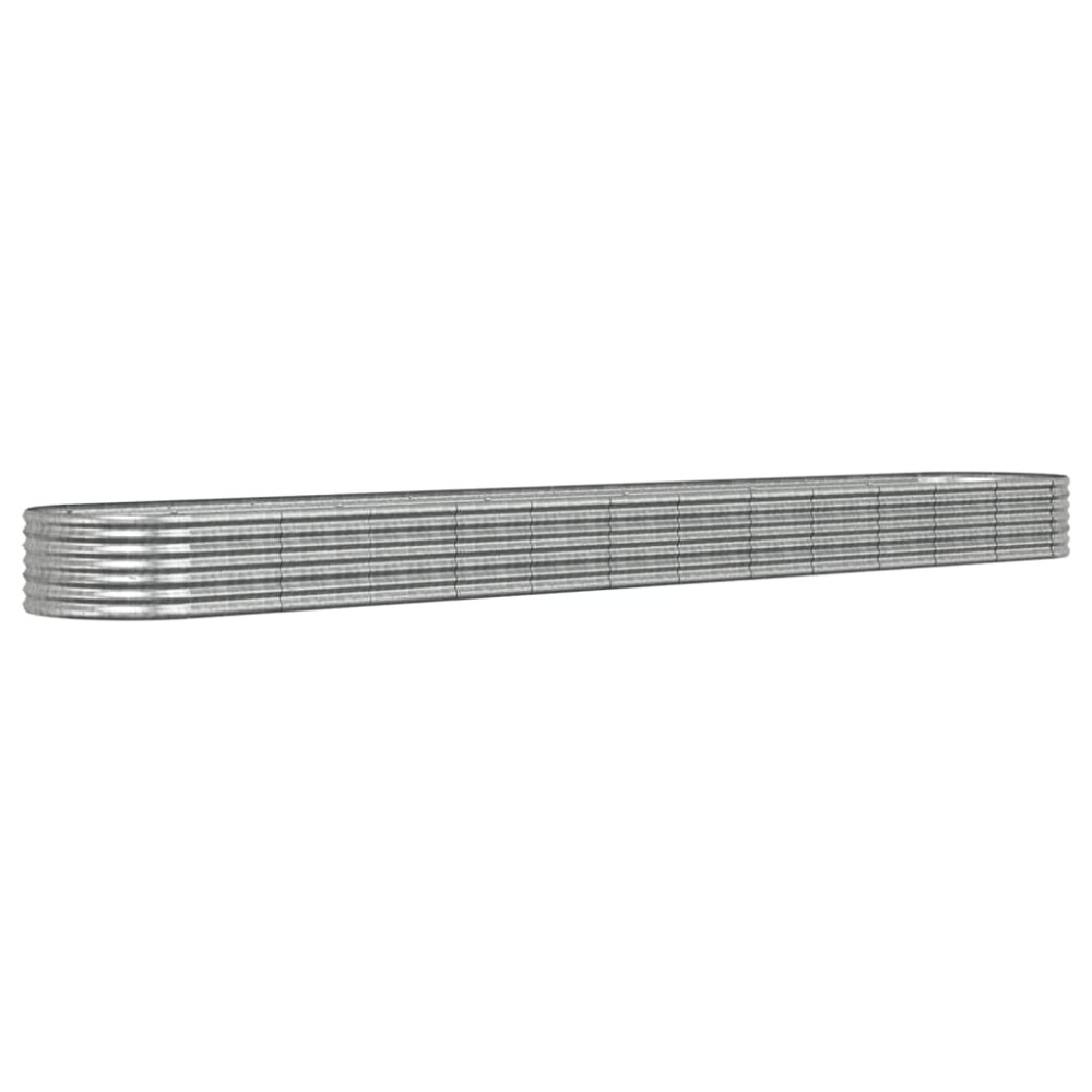 vidaXL Strat înălțat grădină 512x80x36 cm oțel galvanizat