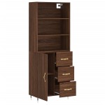 vidaXL Dulap înalt, stejar maro, 69,5x34x180 cm, lemn compozit