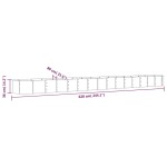 vidaXL Strat înălțat grădină 620x80x36 cm oțel vopsit electrostatic