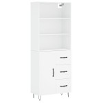 vidaXL Dulap înalt, alb, 69,5x34x180 cm, lemn compozit vidaXL Dulap înalt, alb, 69,5x34x180 cm, lemn compozit