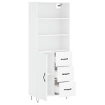 vidaXL Dulap înalt, alb, 69,5x34x180 cm, lemn compozit vidaXL Dulap înalt, alb, 69,5x34x180 cm, lemn compozit