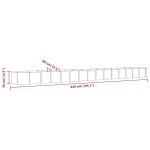 vidaXL Strat înălțat grădină gri 620x80x36cm oțel galvanizat