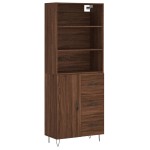 vidaXL Dulap înalt, stejar maro, 69,5x34x180 cm, lemn compozit vidaXL Dulap înalt, stejar maro, 69,5x34x180 cm, lemn compozit