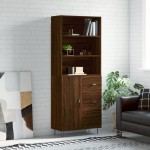 vidaXL Dulap înalt, stejar maro, 69,5x34x180 cm, lemn compozit vidaXL Dulap înalt, stejar maro, 69,5x34x180 cm, lemn compozit