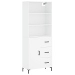 vidaXL Dulap înalt, alb, 69,5x34x180 cm, lemn compozit
