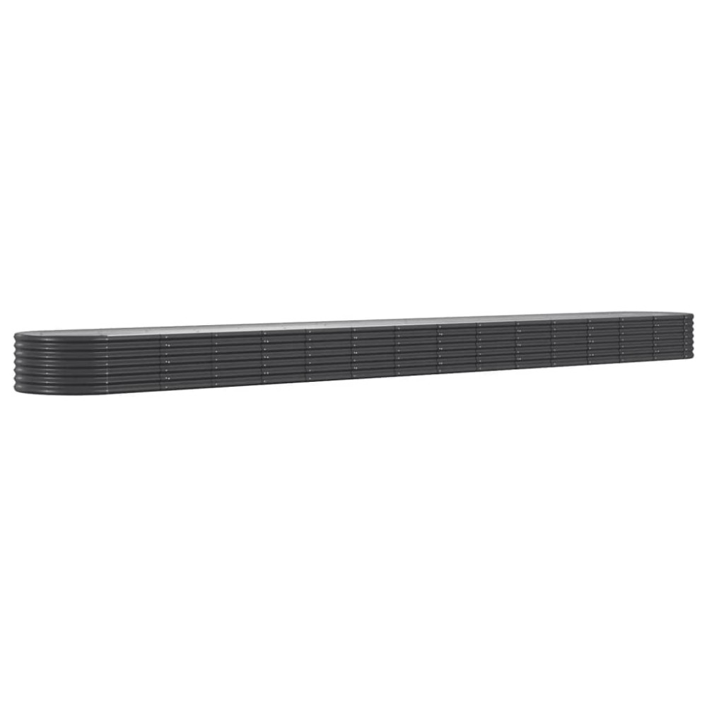 vidaXL Strat înălțat grădină 620x80x36 cm oțel galvanizat