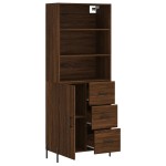 vidaXL Dulap înalt, stejar maro, 69,5x34x180 cm, lemn compozit vidaXL Dulap înalt, stejar maro, 69,5x34x180 cm, lemn compozit