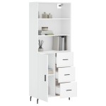 vidaXL Dulap înalt, alb, 69,5x34x180 cm, lemn compozit vidaXL Dulap înalt, alb, 69,5x34x180 cm, lemn compozit