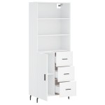 vidaXL Dulap înalt, alb, 69,5x34x180 cm, lemn compozit vidaXL Dulap înalt, alb, 69,5x34x180 cm, lemn compozit