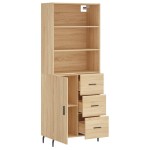 vidaXL Dulap înalt, stejar sonoma, 69,5x34x180 cm, lemn compozit