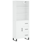vidaXL Dulap înalt, alb, 69,5x34x180 cm, lemn compozit