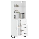 vidaXL Dulap înalt, alb, 69,5x34x180 cm, lemn compozit