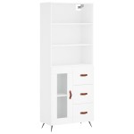 vidaXL Dulap înalt, alb, 69,5x34x180 cm, lemn compozit vidaXL Dulap înalt, alb, 69,5x34x180 cm, lemn compozit
