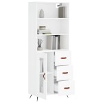 vidaXL Dulap înalt, alb, 69,5x34x180 cm, lemn compozit vidaXL Dulap înalt, alb, 69,5x34x180 cm, lemn compozit