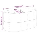 vidaXL Strat înălțat grădină 152x80x68 cm oțel galvanizat