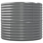 vidaXL Strat înălțat grădină gri 152x80x68cm oțel galvanizat