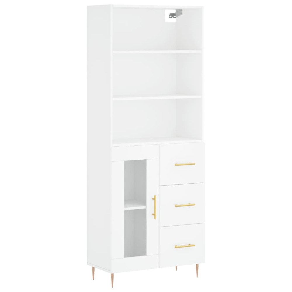 vidaXL Dulap înalt, alb, 69,5x34x180 cm, lemn compozit