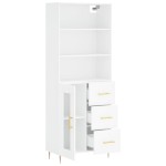vidaXL Dulap înalt, alb, 69,5x34x180 cm, lemn compozit