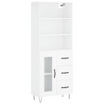 vidaXL Dulap înalt, alb, 69,5x34x180 cm, lemn compozit