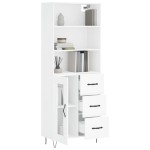 vidaXL Dulap înalt, alb, 69,5x34x180 cm, lemn compozit