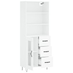 vidaXL Dulap înalt, alb, 69,5x34x180 cm, lemn compozit