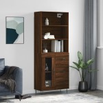 vidaXL Dulap înalt, stejar maro, 69,5x34x180 cm, lemn compozit vidaXL Dulap înalt, stejar maro, 69,5x34x180 cm, lemn compozit