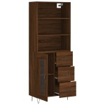 vidaXL Dulap înalt, stejar maro, 69,5x34x180 cm, lemn compozit vidaXL Dulap înalt, stejar maro, 69,5x34x180 cm, lemn compozit