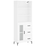 vidaXL Dulap înalt, alb, 69,5x34x180 cm, lemn compozit