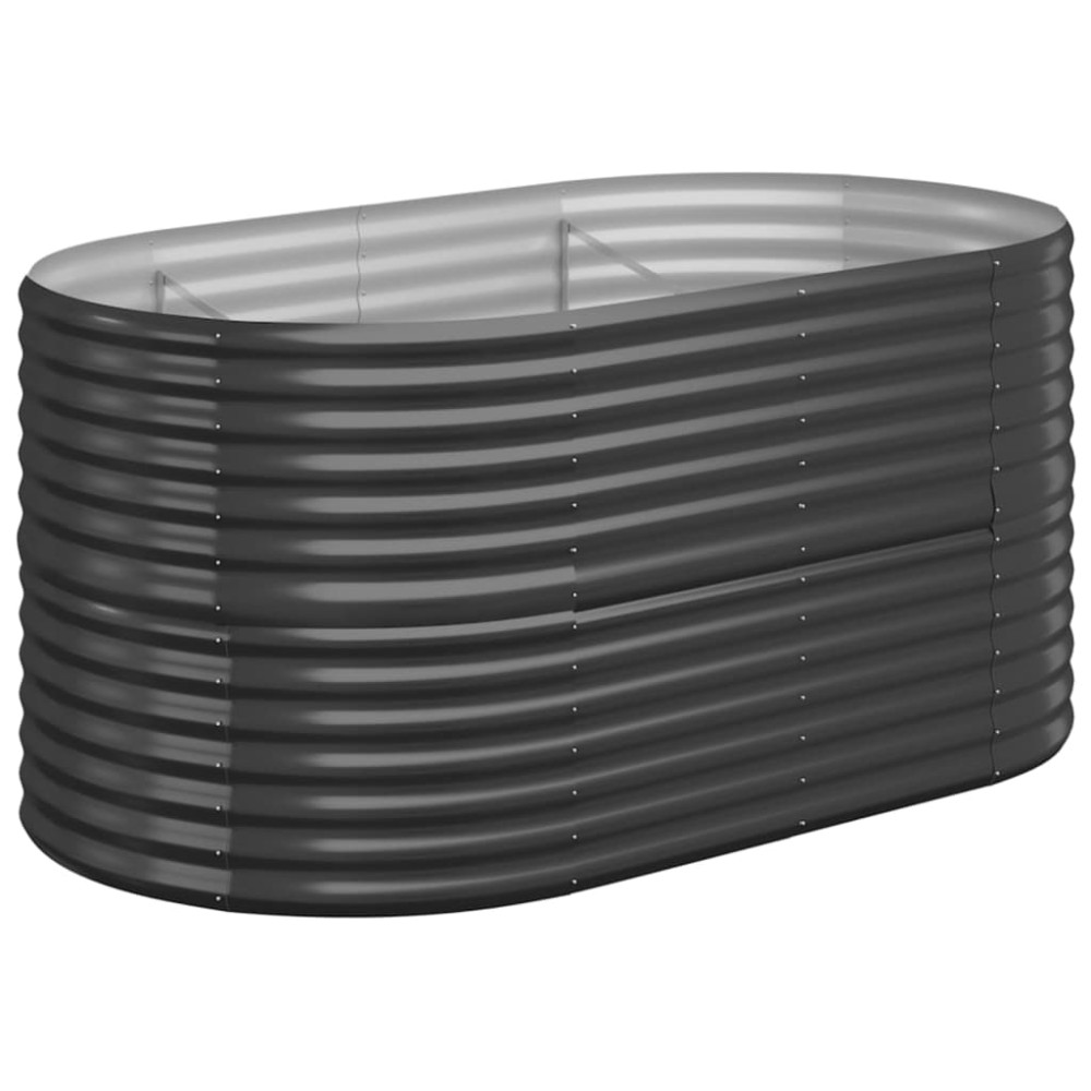 vidaXL Strat înălțat grădină 152x80x68 cm oțel galvanizat
