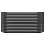 vidaXL Strat înălțat grădină 152x80x68 cm oțel galvanizat