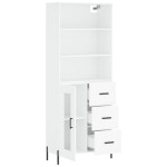 vidaXL Dulap înalt, alb, 69,5x34x180 cm, lemn compozit