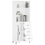 vidaXL Dulap înalt, alb, 69,5x34x180 cm, lemn compozit