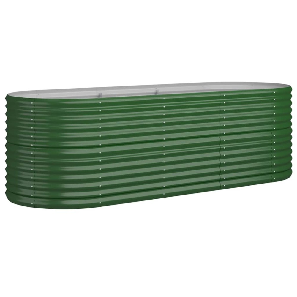 vidaXL Strat înălțat grădină 224x80x68 cm oțel galvanizat