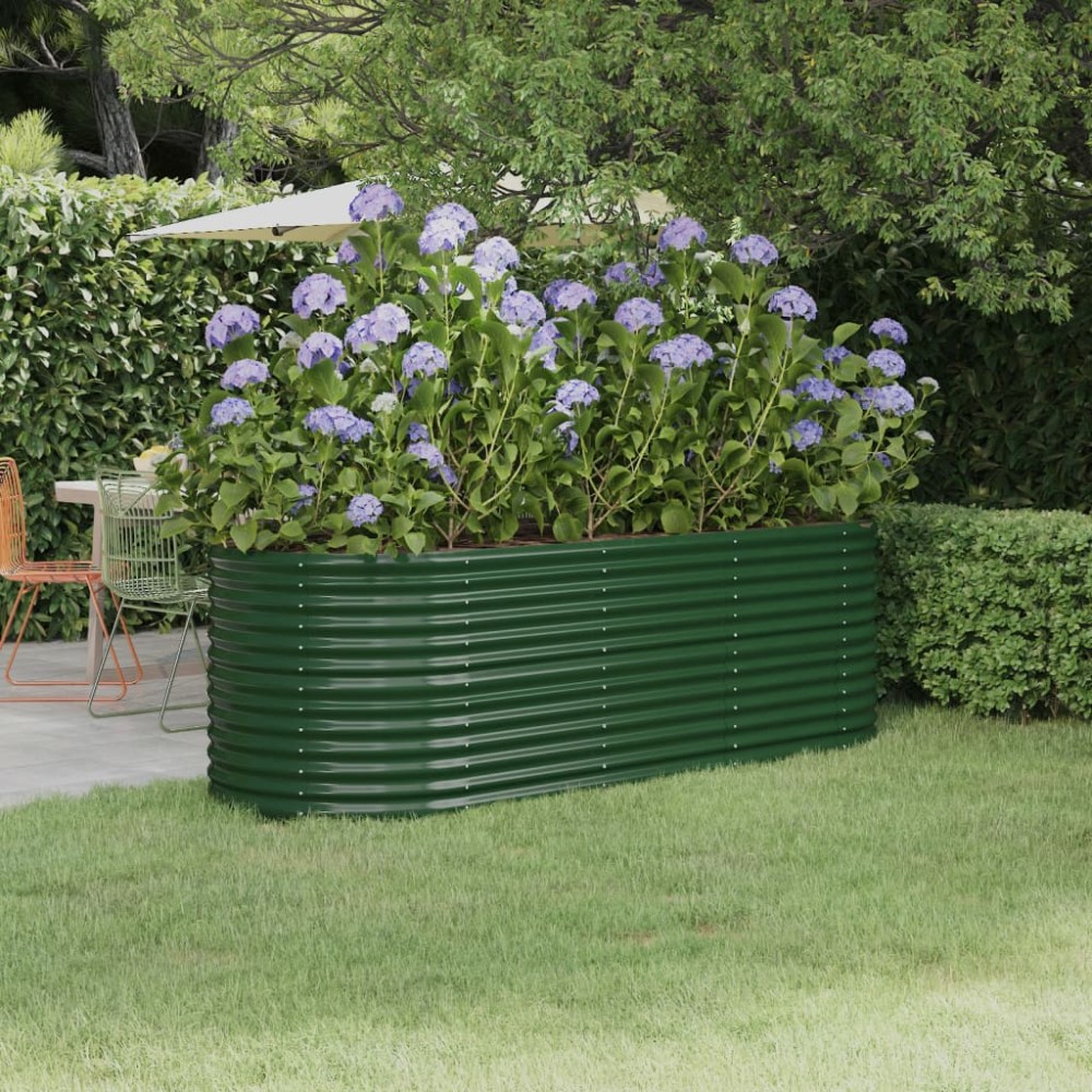 vidaXL Strat înălțat grădină 224x80x68 cm oțel galvanizat