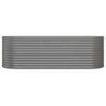 vidaXL Strat înălțat grădină gri 224x80x68cm oțel vopsit electrostatic vidaXL Strat înălțat grădină gri 224x80x68cm oțel vopsit electrostatic