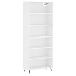 vidaXL Dulap înalt, alb, 69,5x32,5x180 cm, lemn prelucrat