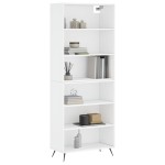 vidaXL Dulap înalt, alb, 69,5x32,5x180 cm, lemn prelucrat