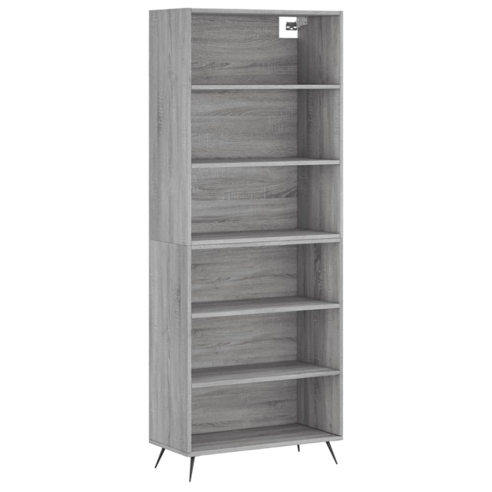 vidaXL Dulap înalt, gri sonoma, 69,5x32,5x180 cm, lemn prelucrat