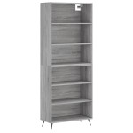 vidaXL Dulap înalt, gri sonoma, 69,5x32,5x180 cm, lemn prelucrat