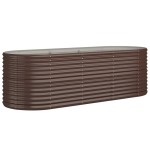 vidaXL Strat înălțat grădină 224x80x68 cm oțel galvanizat