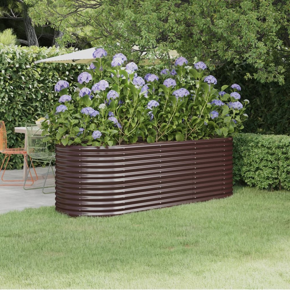 vidaXL Strat înălțat grădină 224x80x68 cm oțel galvanizat